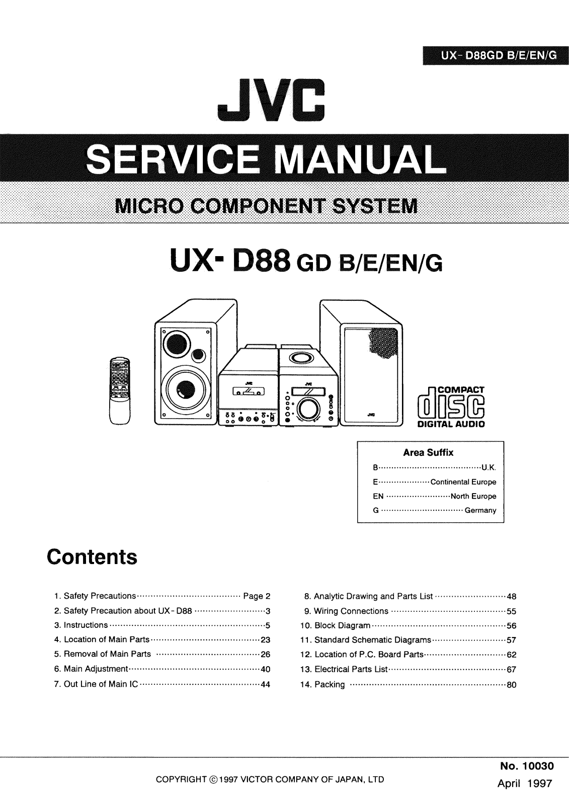 JVC UX-D88GD Service Manual