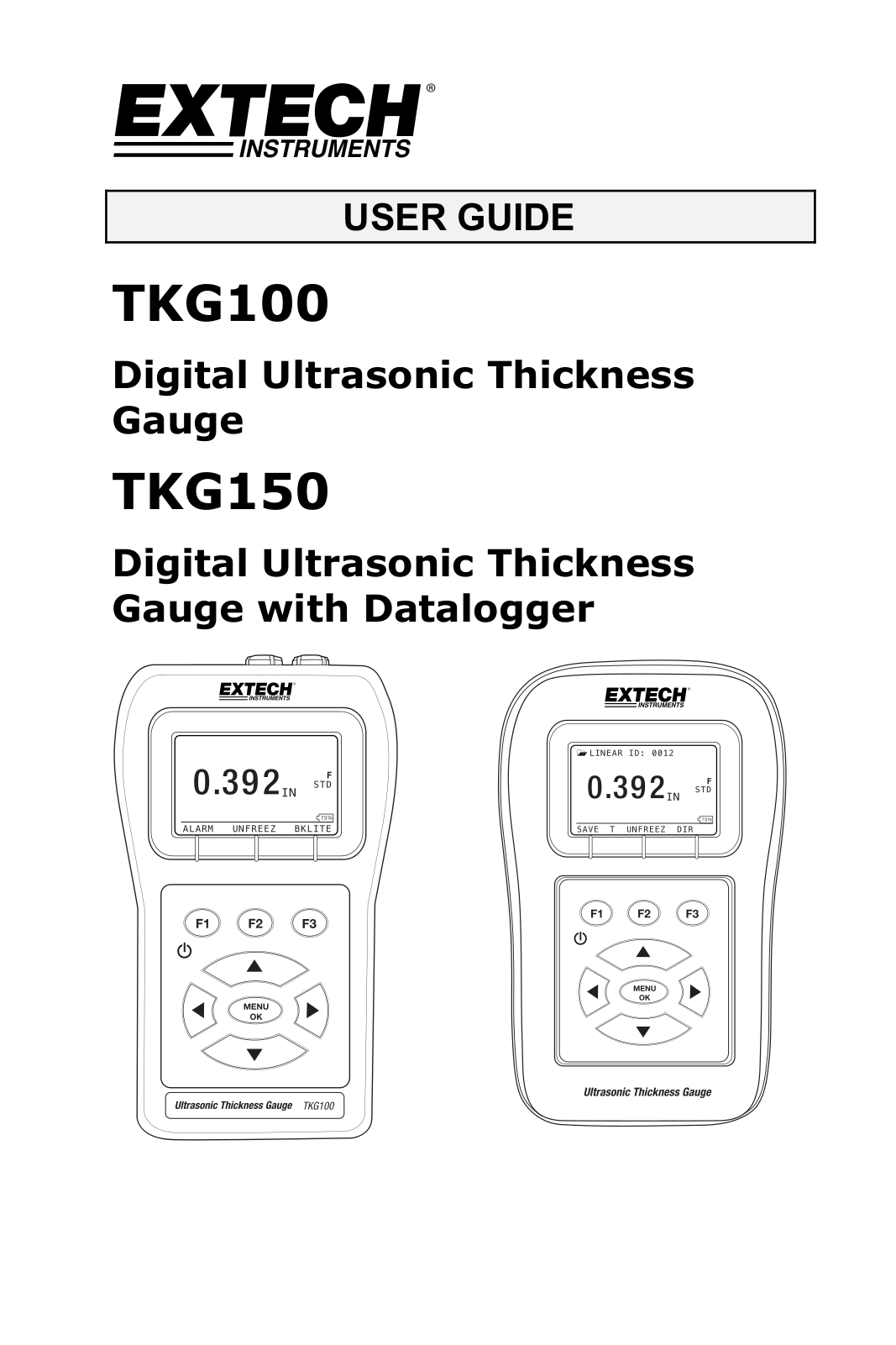 Extech TKG100, TKG150 User guide