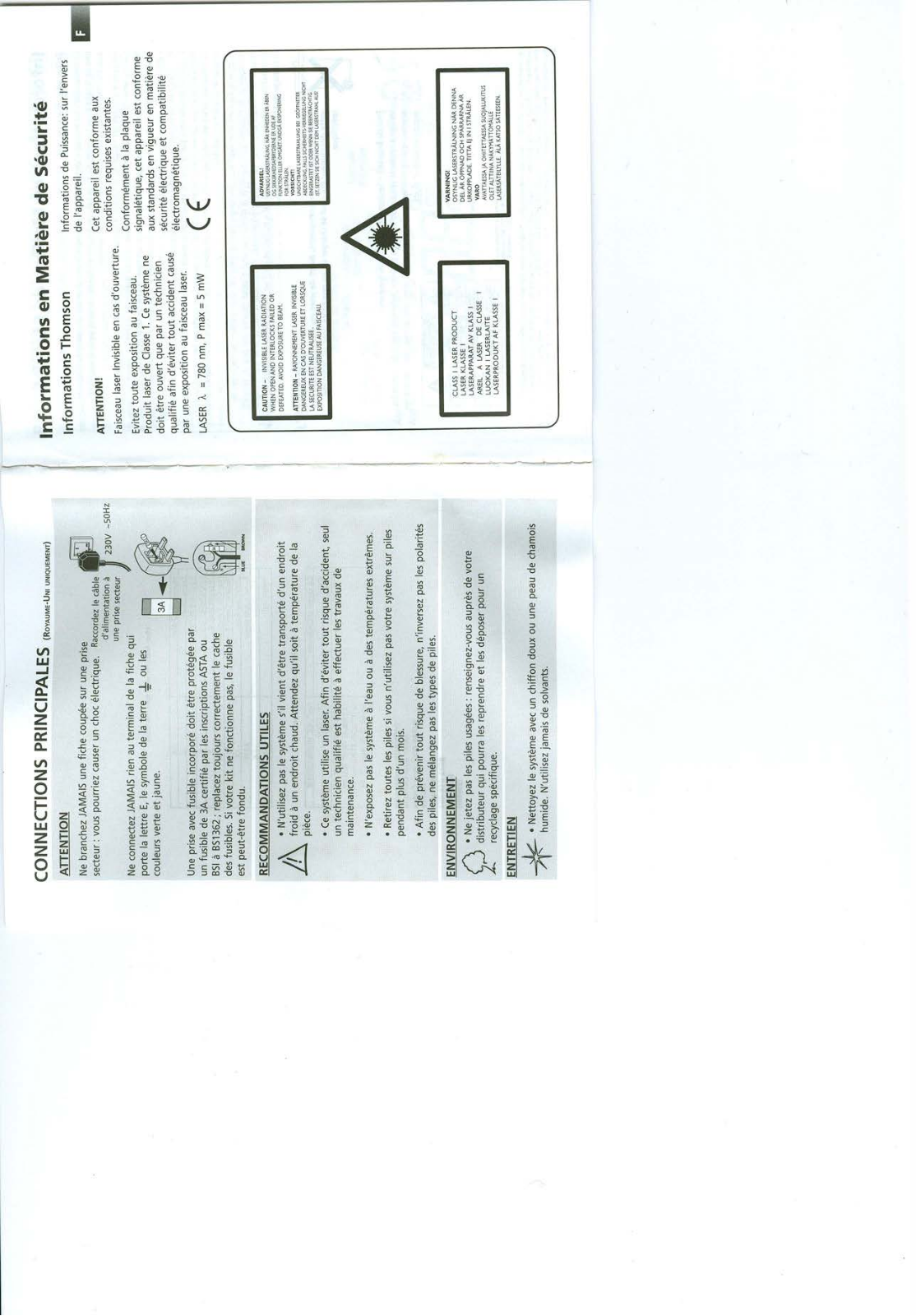 THOMSON RR600CD User Manual