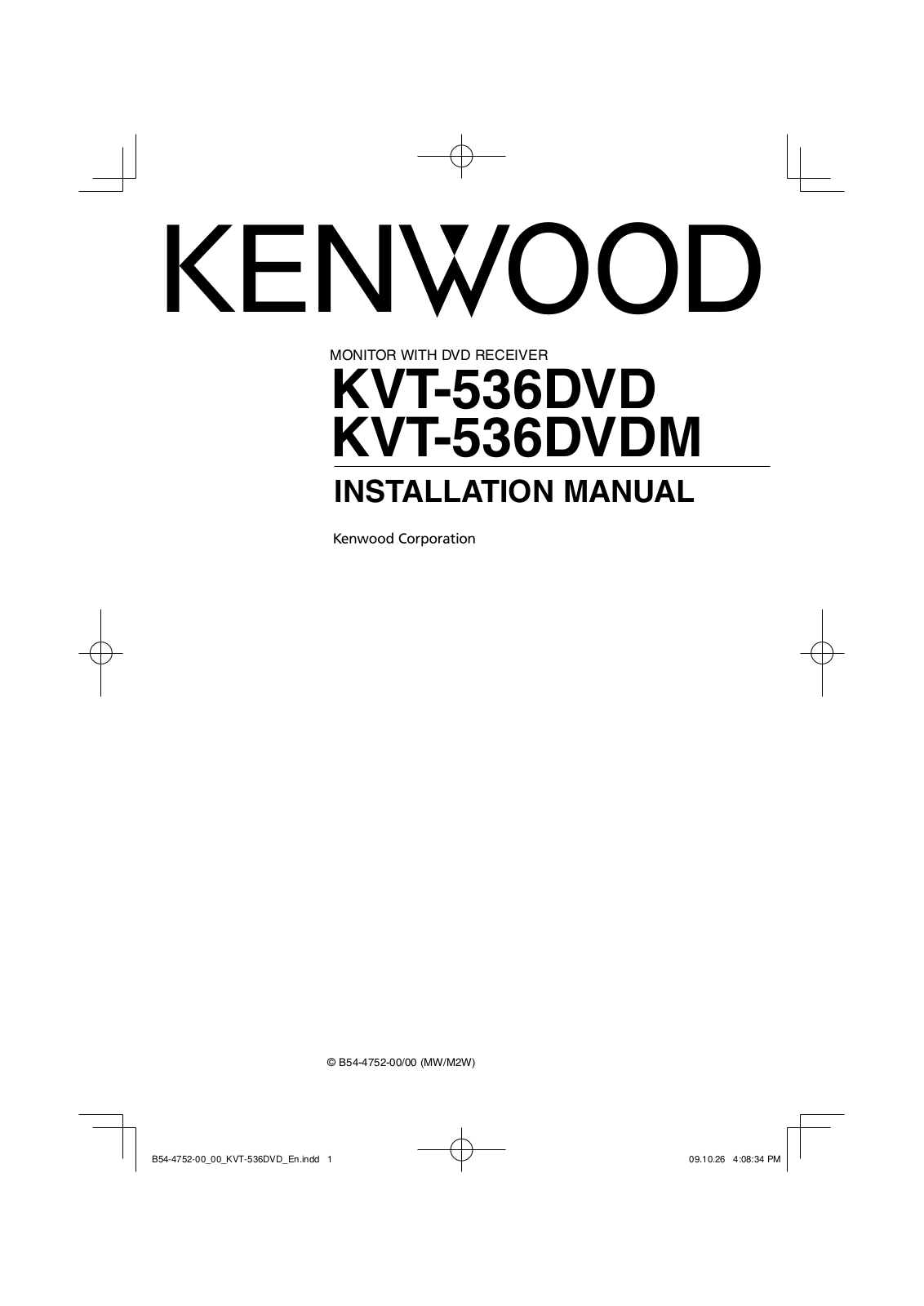 Kenwood KVT-536DVD, KVT-536DVDM User Manual