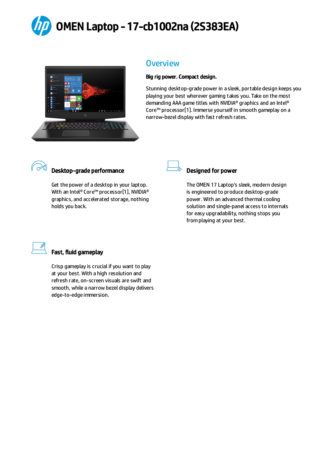 Hewlett Packard 2S383EA Product Data Sheet