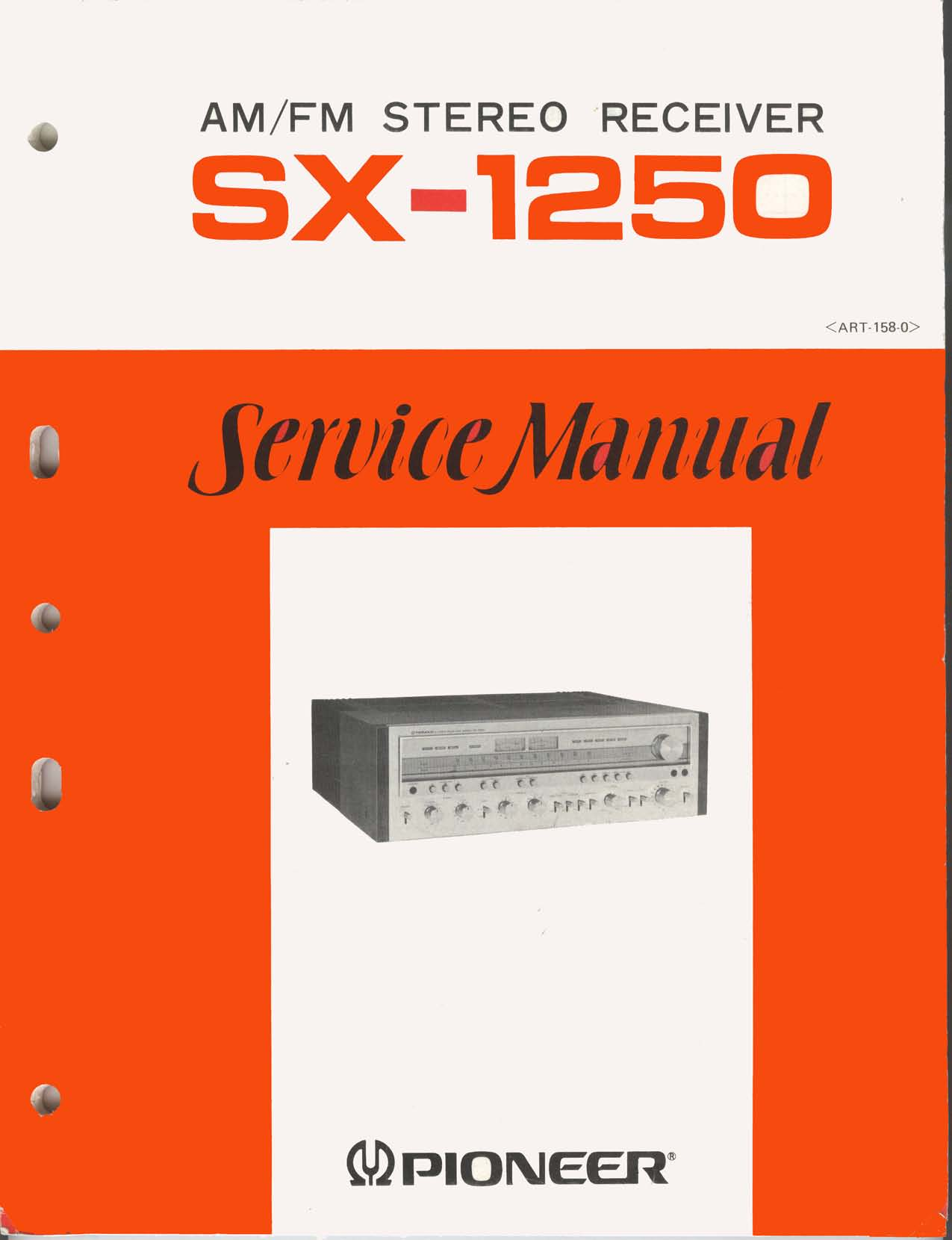 Pioneer SX-1250 User Manual