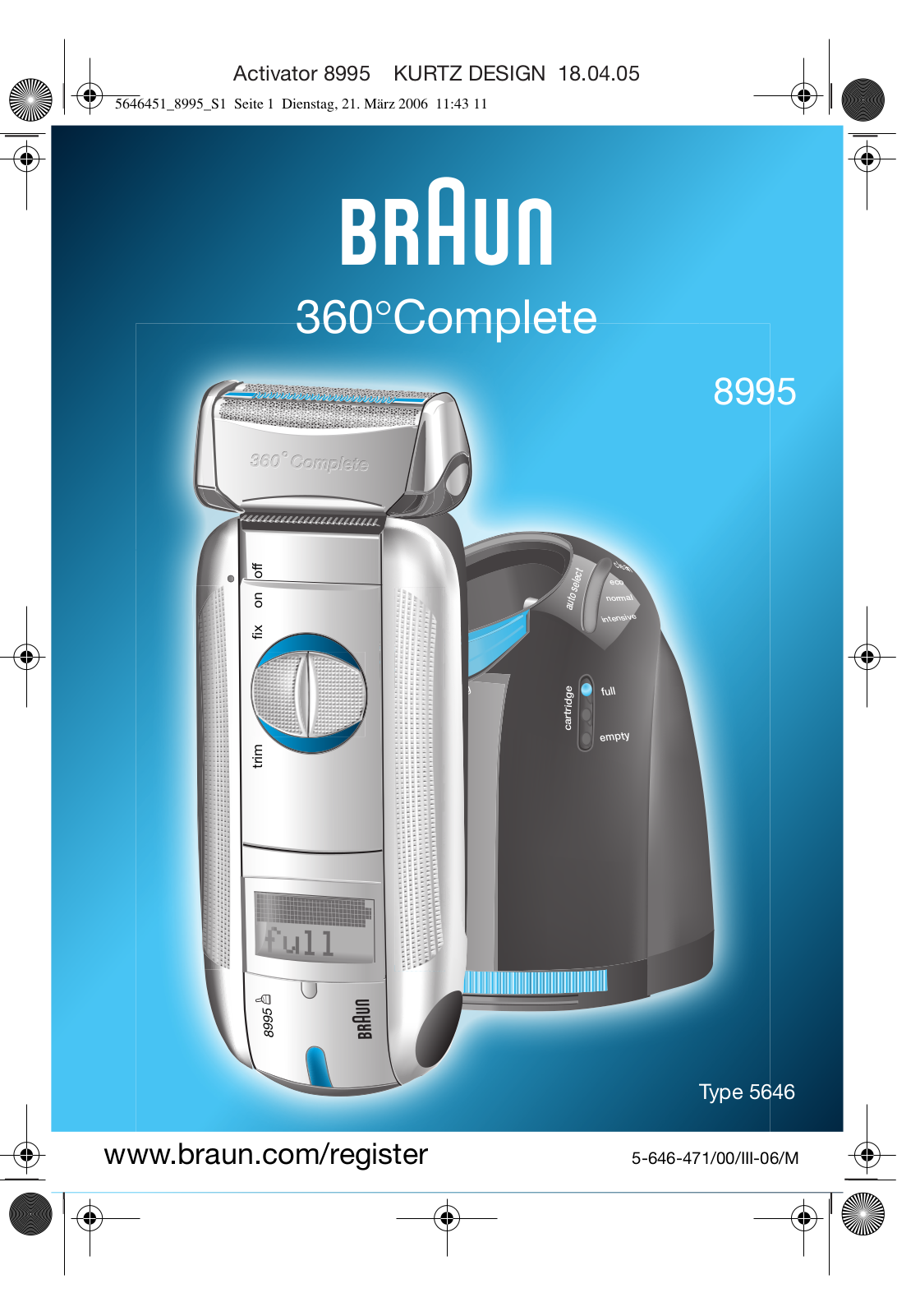 Braun 8995 360°Complete User Manual