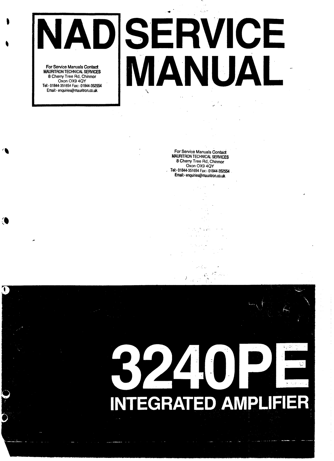 NAD 3240-PE Service manual