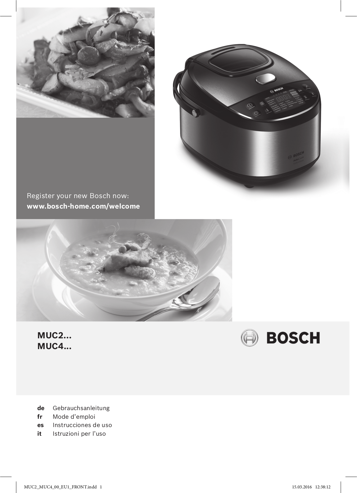 BOSCH MUC28B64FR User Manual