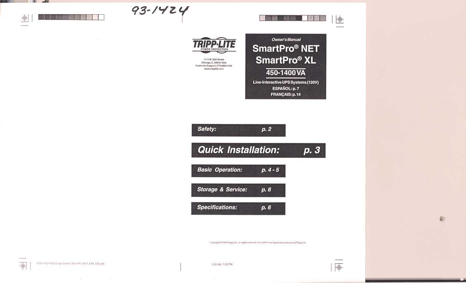 Tripp Lite SmartPro Net User Manual