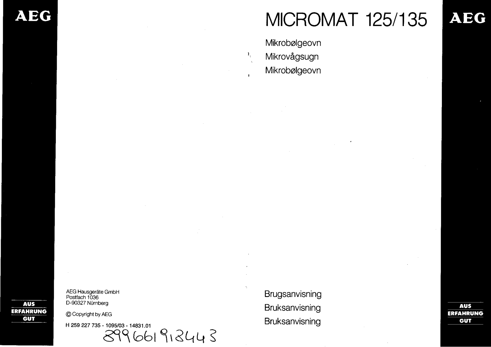 AEG MC 125, MC114, MC 135, MC115 User Manual