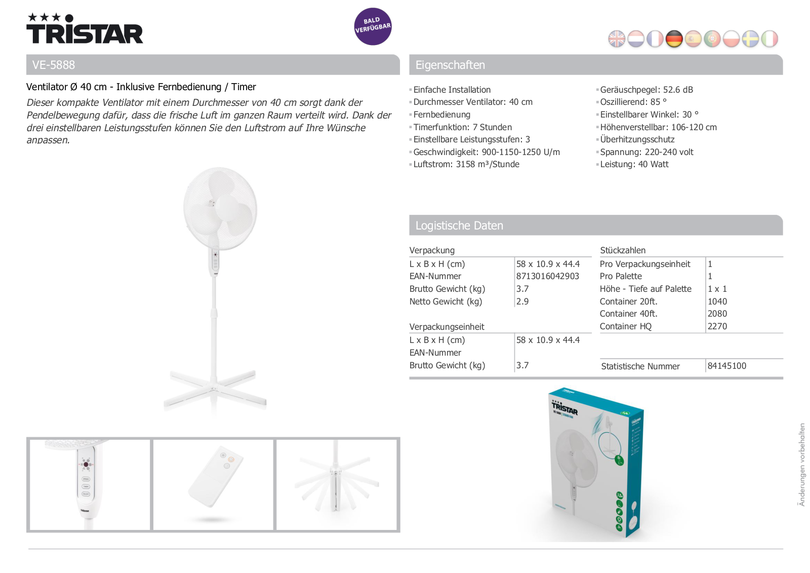 Tristar VE-5888 User Manual