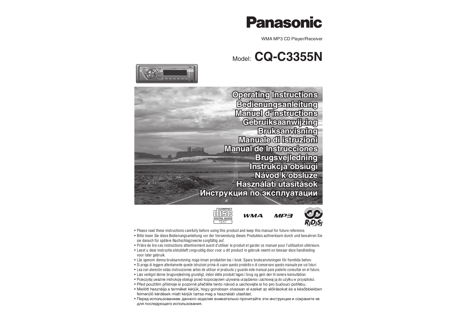 Panasonic CQ-C3355N Operating Instructions