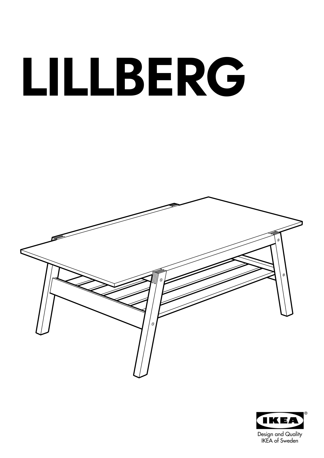 IKEA LILLBERG COFFEE TABLE Assembly Instruction