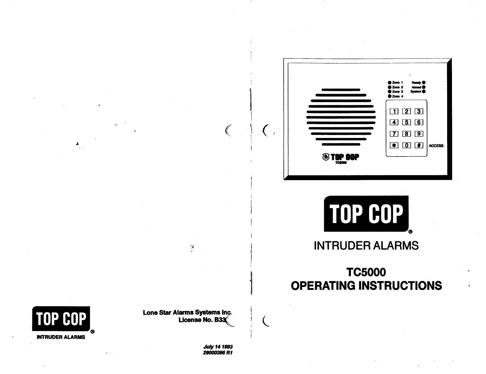 Top Cop TC5000 Operating Instructions Manual