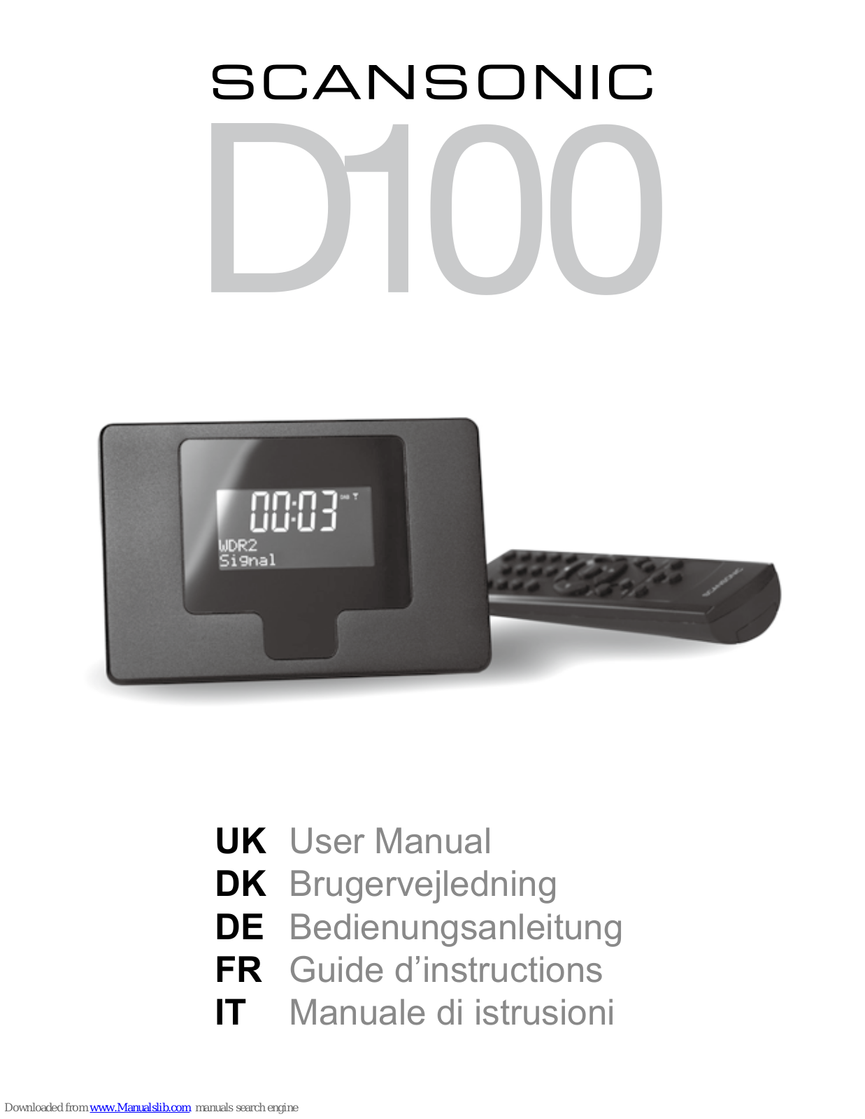 Scansonic D100 User Manual