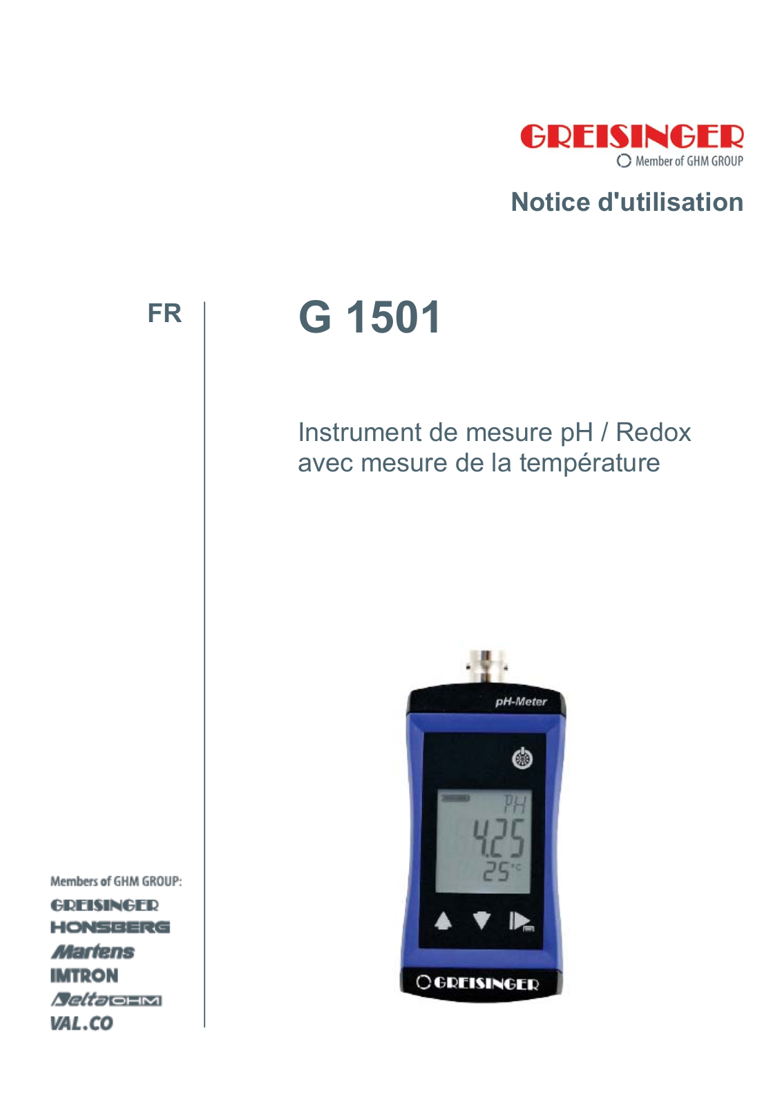 Greisinger G1501 User guide