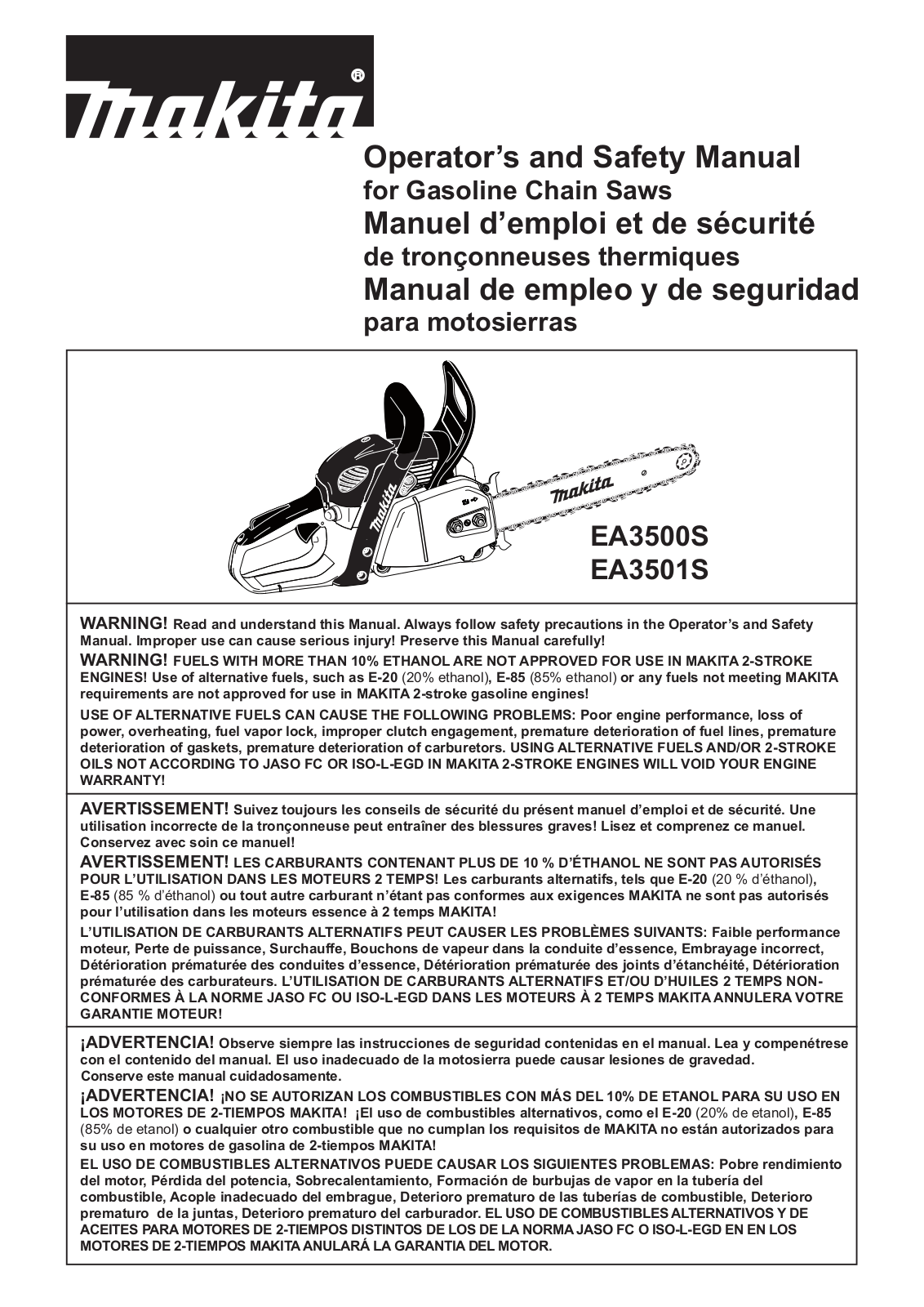 Makita EA3501S, EA3500S User Manual