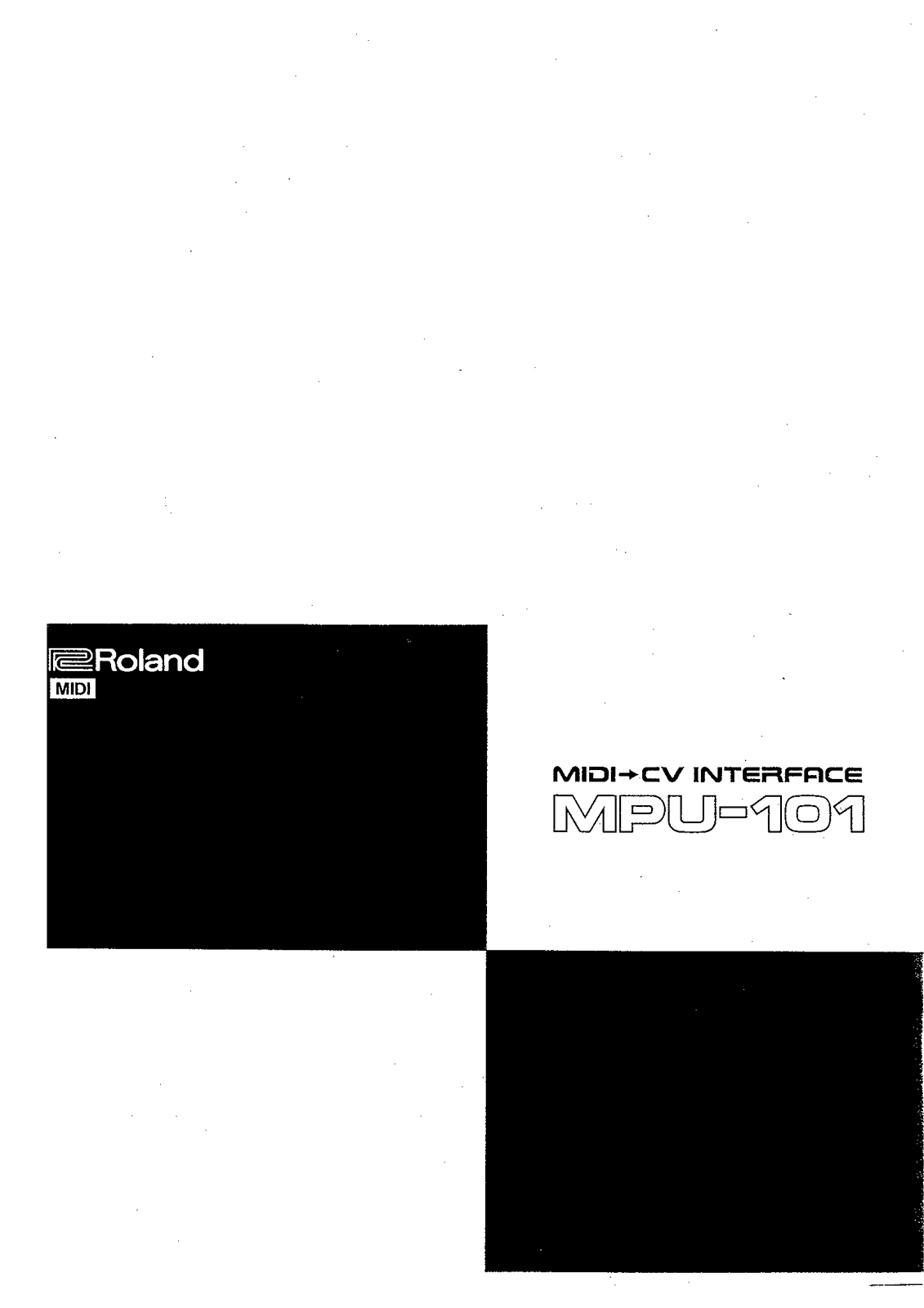 Roland MPU-101 User Manual