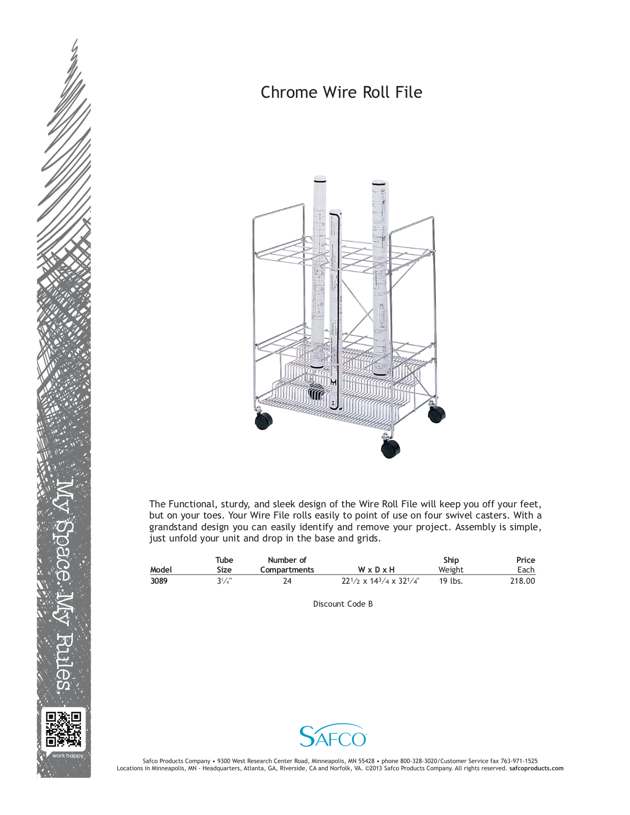 Safco 3089 User Manual