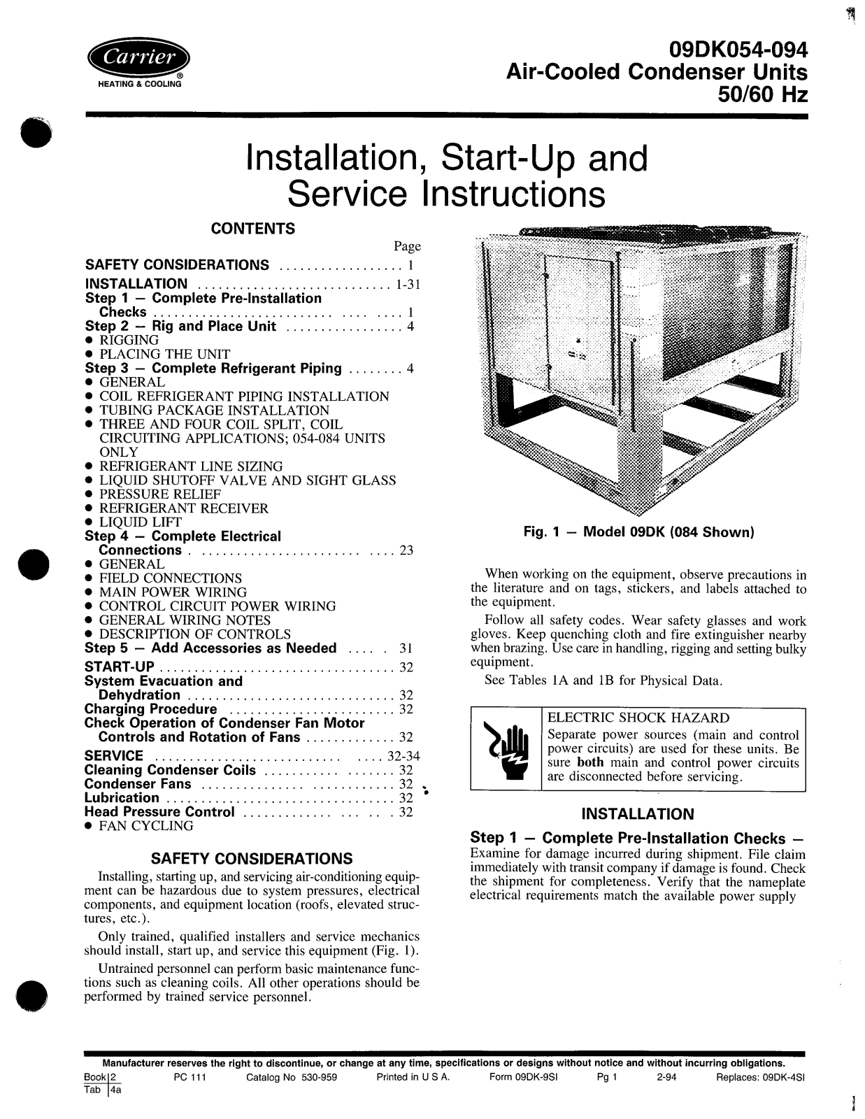 Carrier 09DK054-094 User Manual