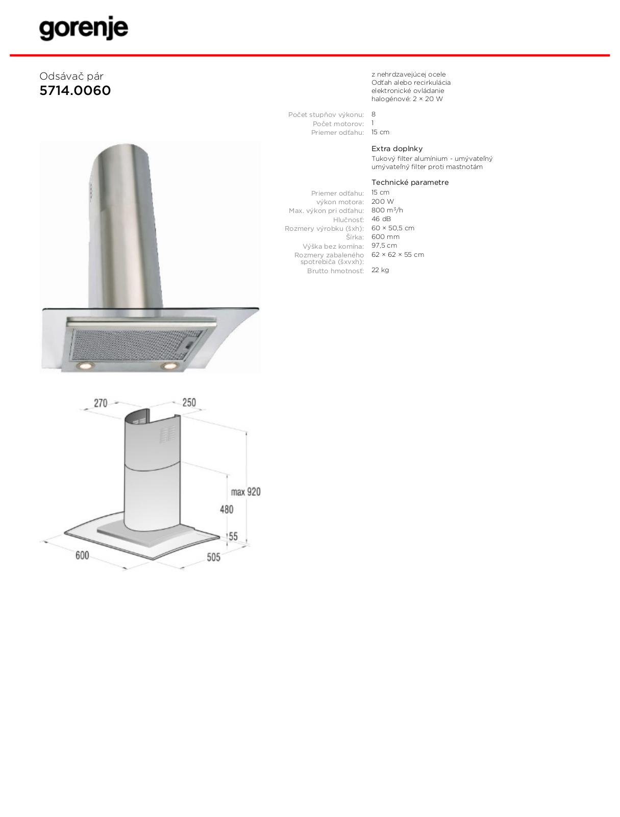 Gorenje 5714.0060 BROCHURE