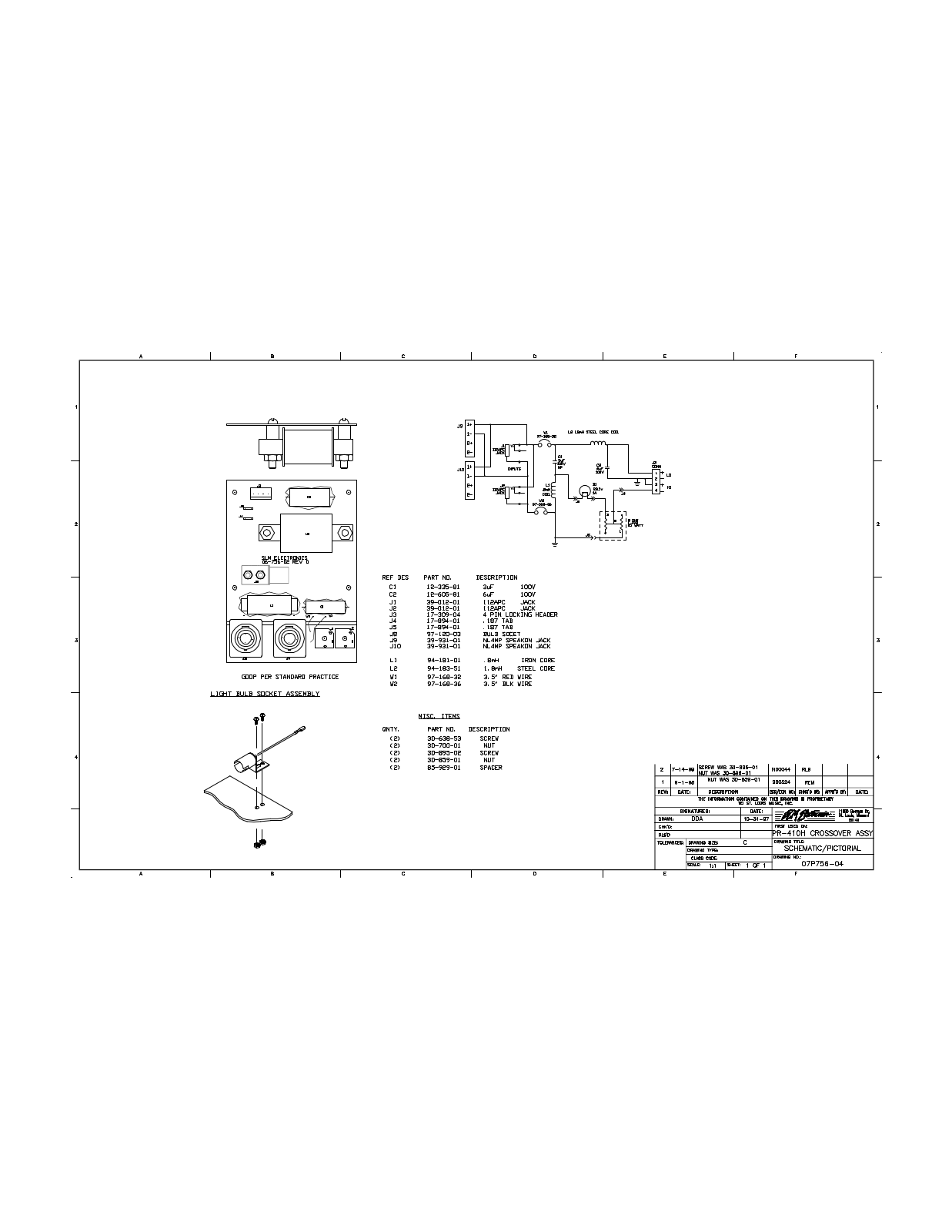 Ampeg PR-410H Schematic