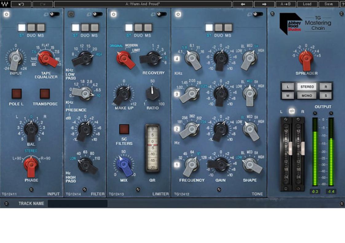 Waves Audio Abbey Road TG Mastering Chain User Guide