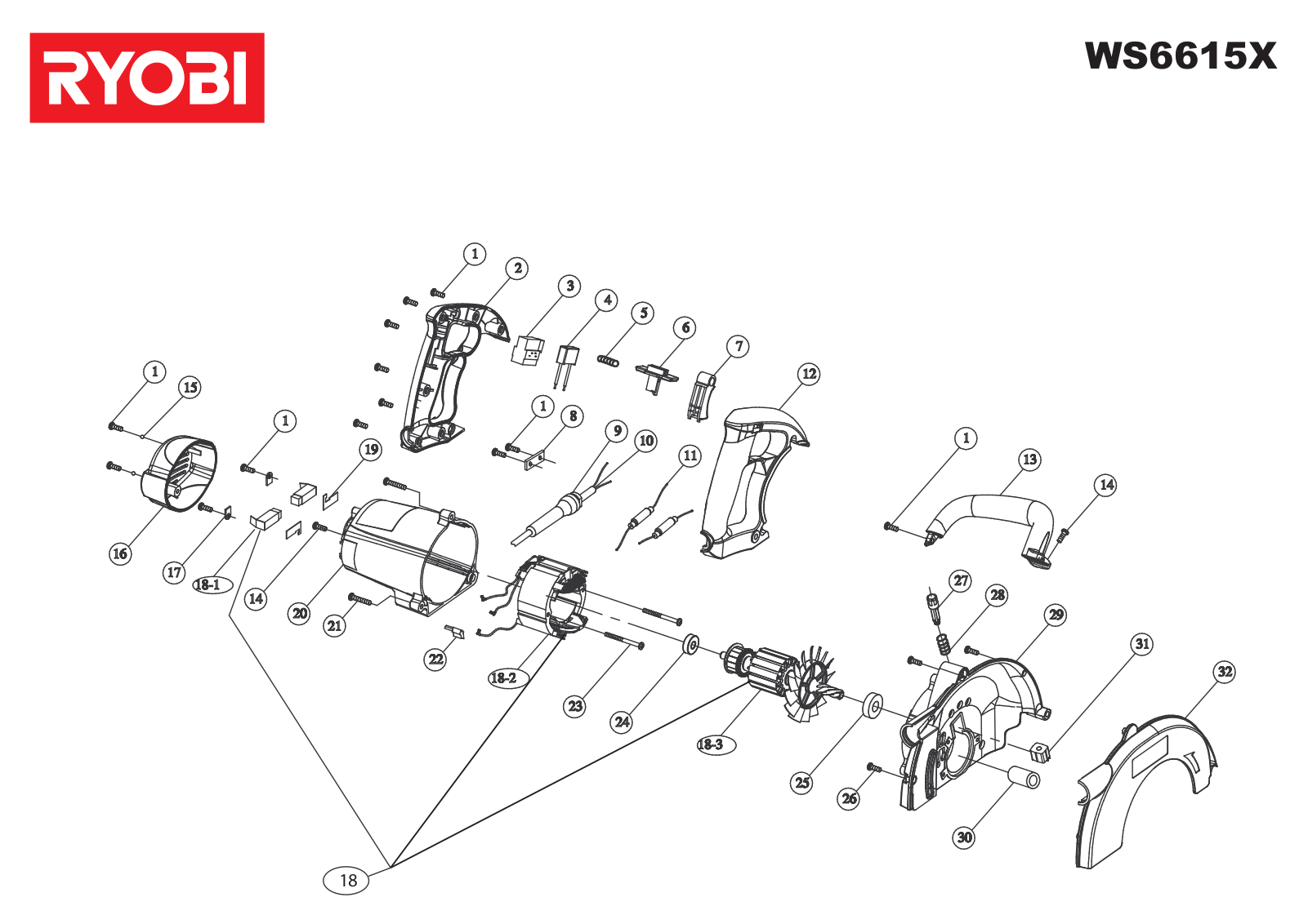 Ryobi WS6615X User Manual