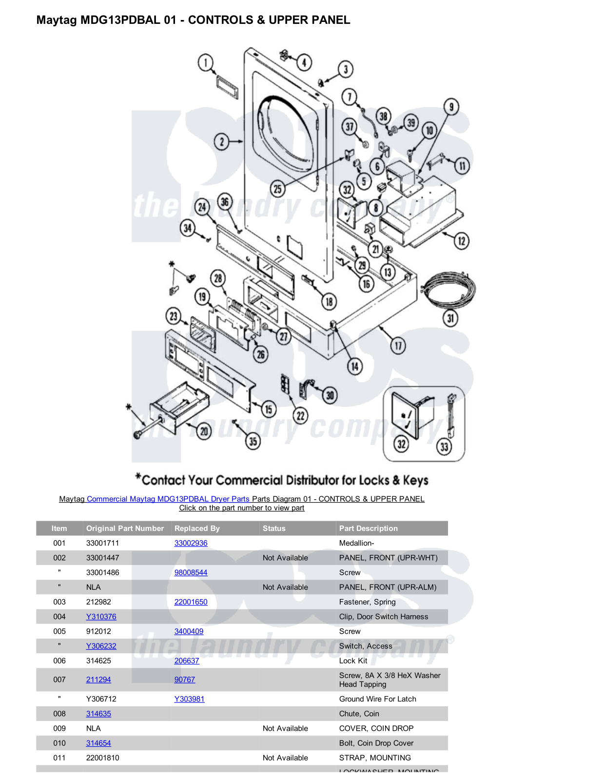 Maytag MDG13PDBAL Parts Diagram