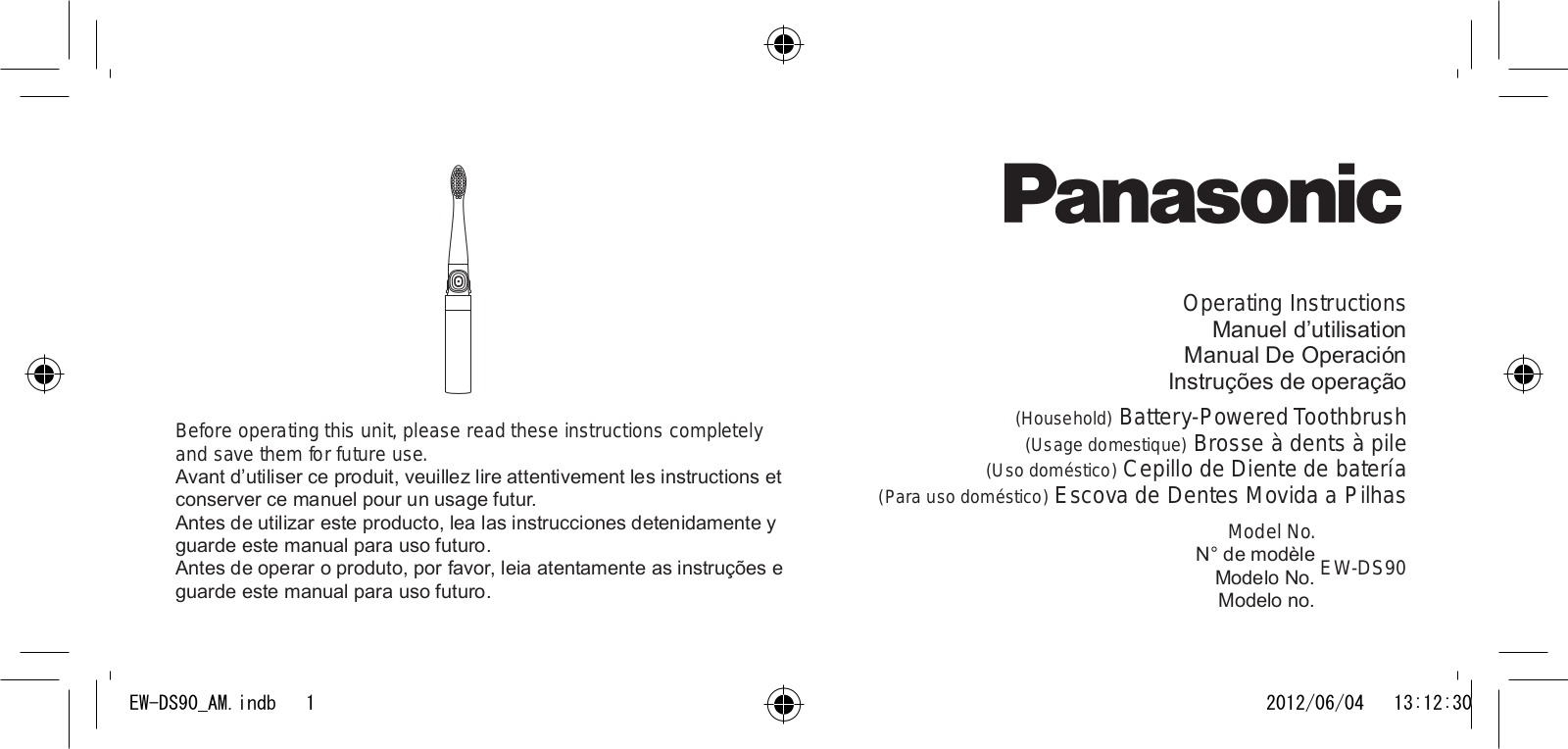 Panasonic ew-ds90 Operation Manual