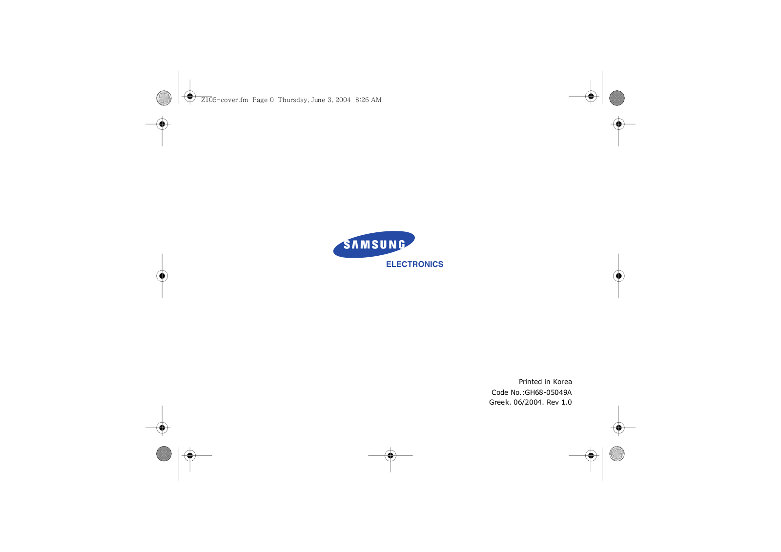 Samsung SGH-Z105, SGH-Z100MSA User Manual