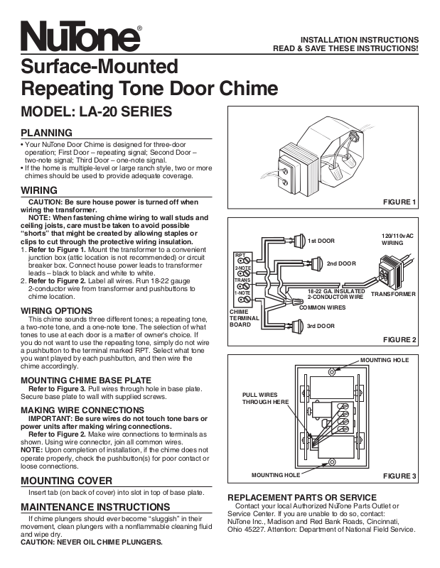 Nutone La User Manual