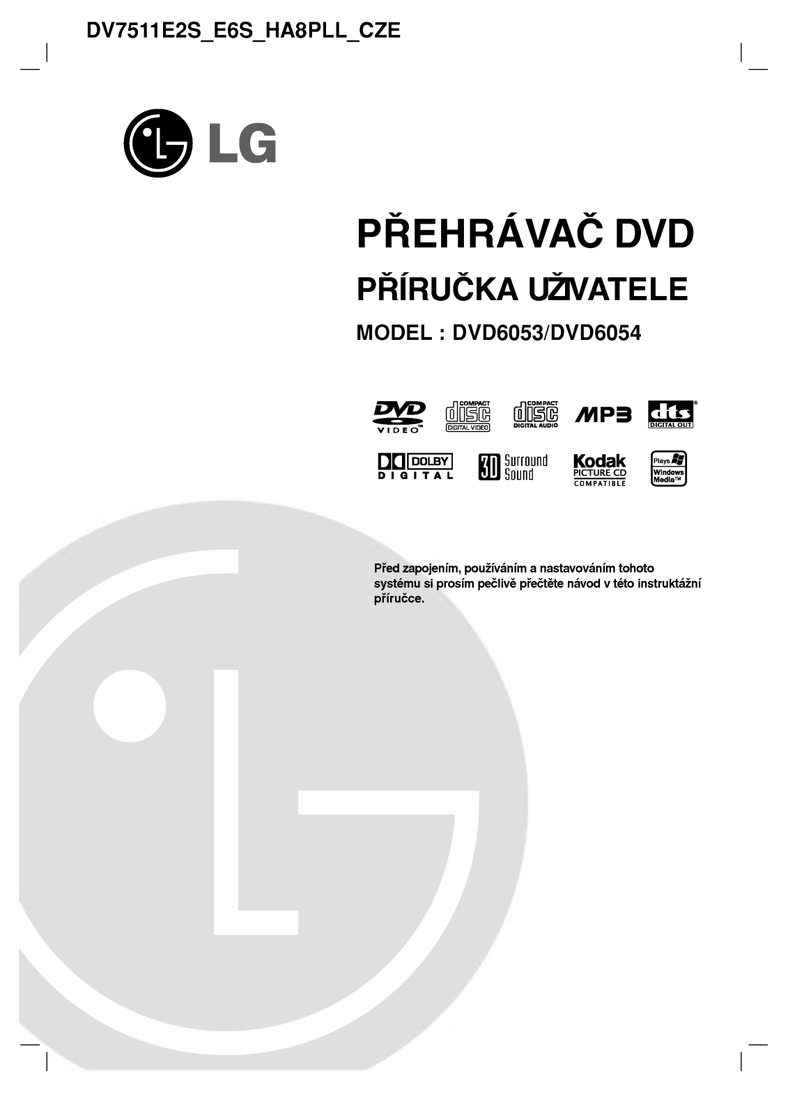 Lg DVD6054, DVD6053 User Manual