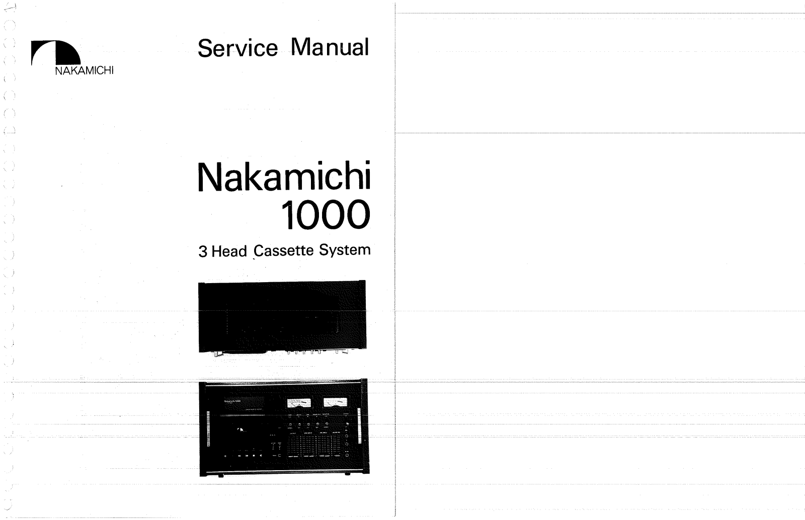 Nakamichi 1000 Service Manual