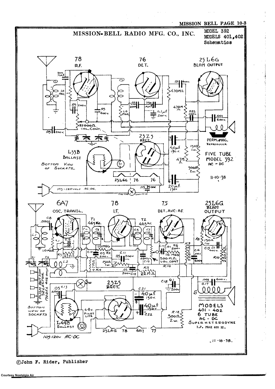 Mission Bell Radio 392 Schematic - ManualMachine.com