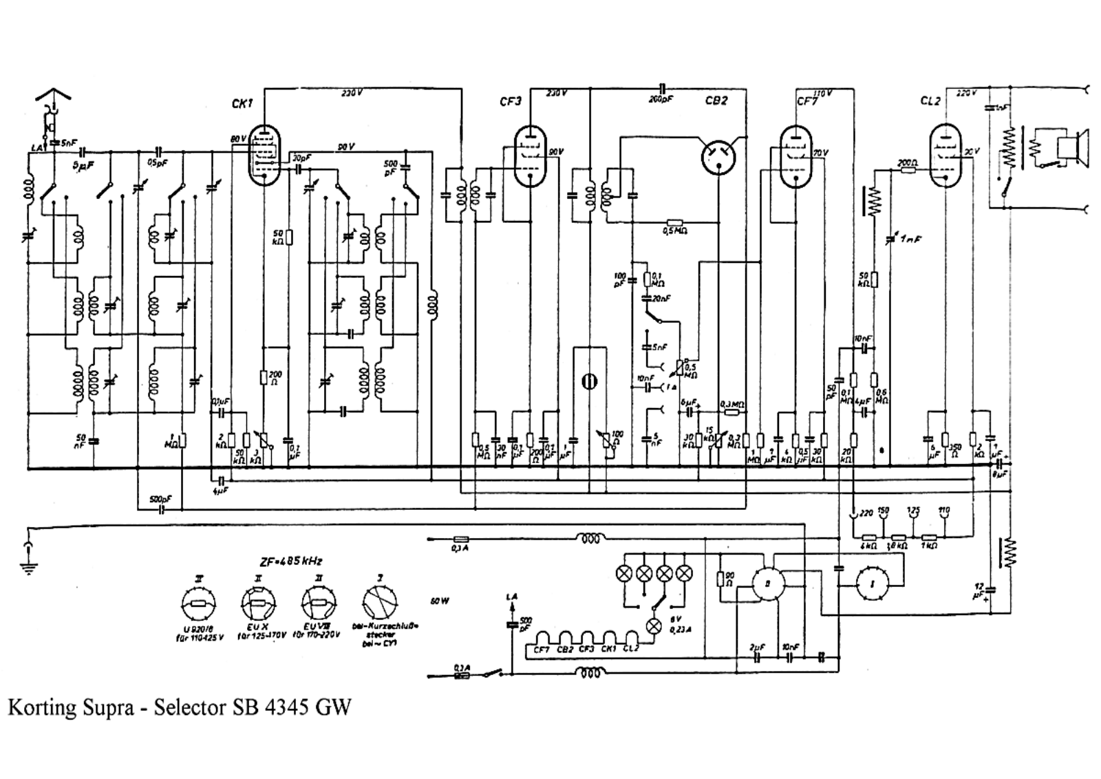 Körting SB-4345-Supra-Selector Schematic