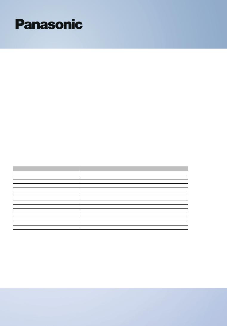 Panasonic H-X012 User Manual