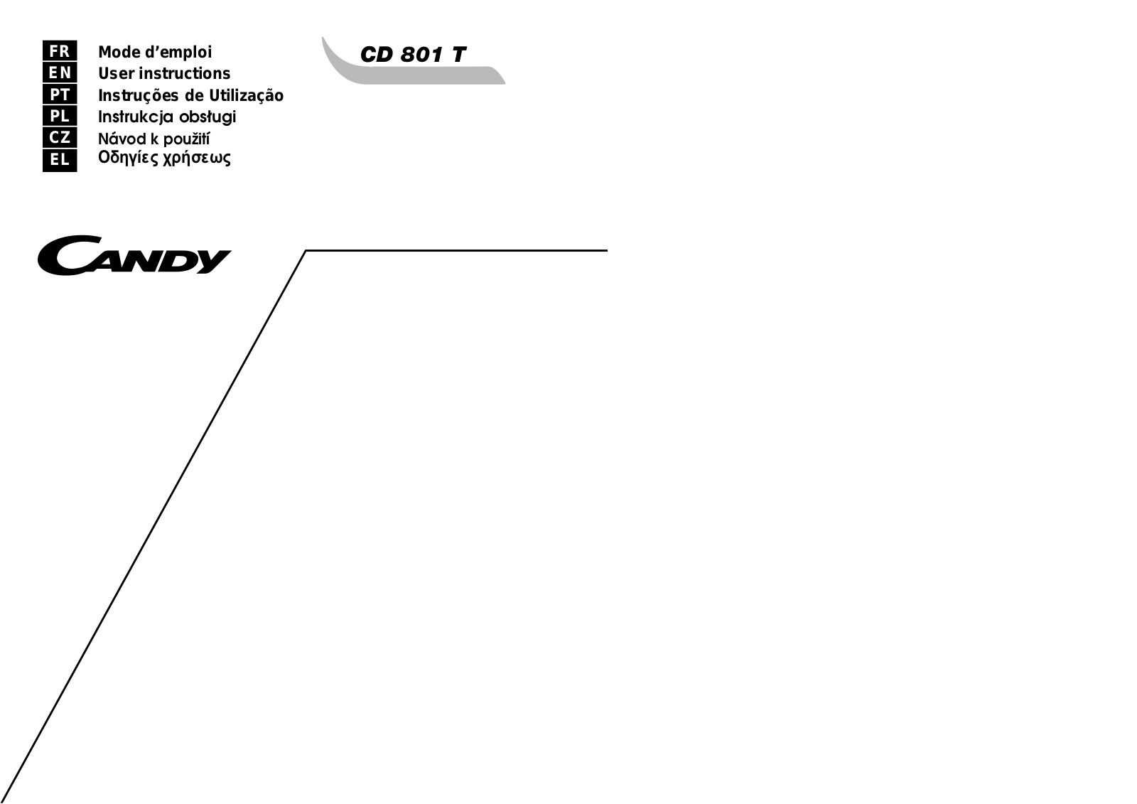 Candy CD 801 T User Manual