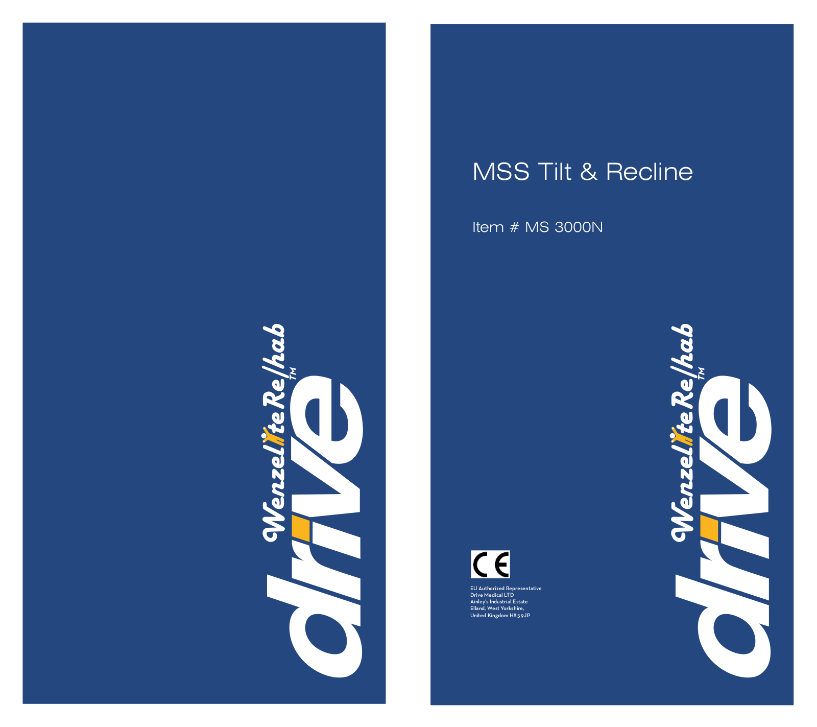 Drive MSS Tilt & Recline, MS 3000N User Manual