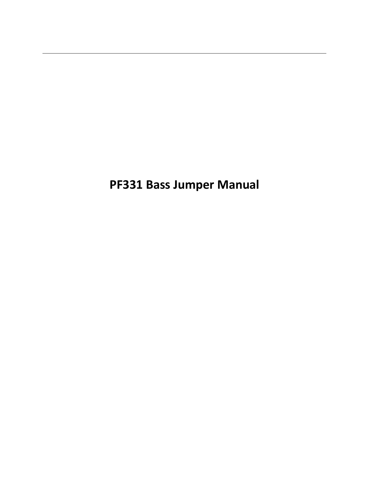 Platform2 PF331 User Manual