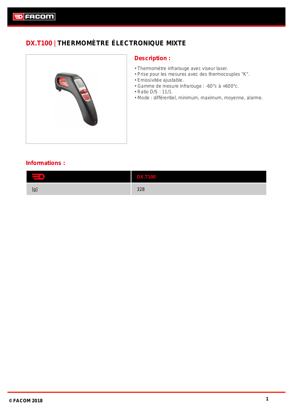 Facom DX.T100PB Specification - ManualMachine.com