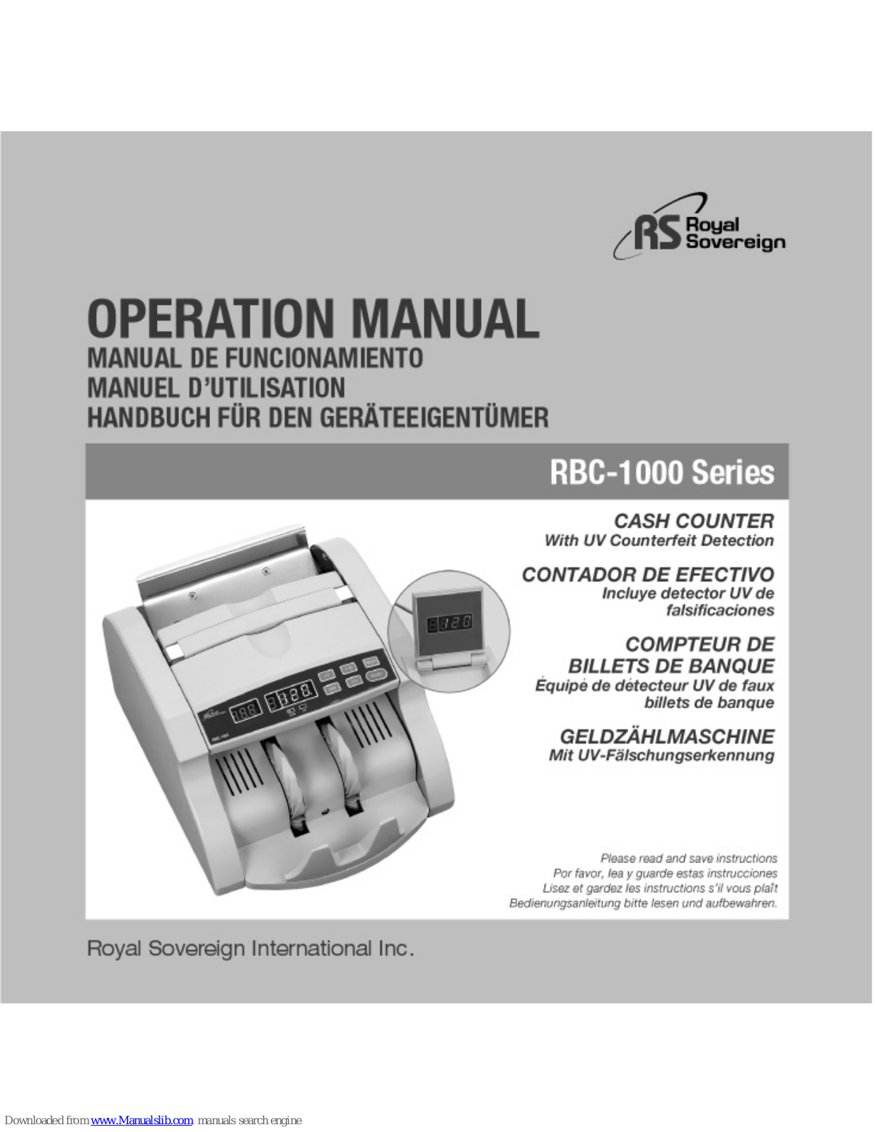 Royal Sovereign RBC-1000 Series Owner's Manual