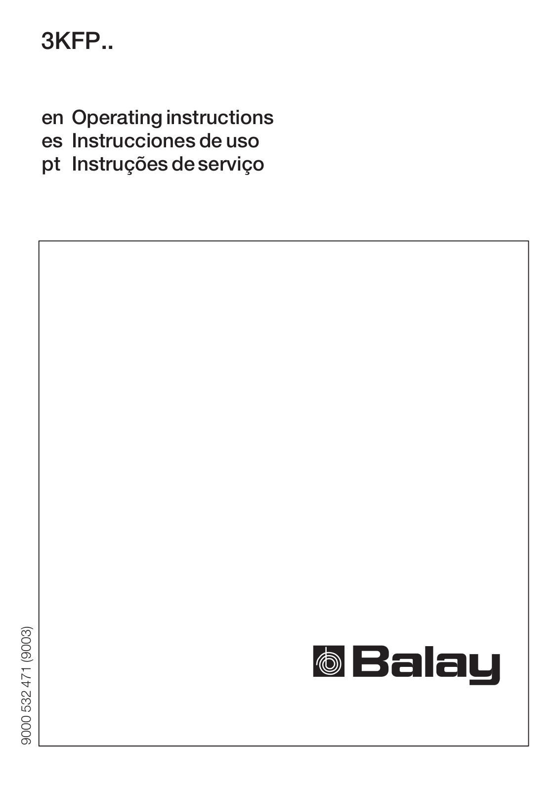 Balay 3KFP7669, 3KRB7615 User Manual