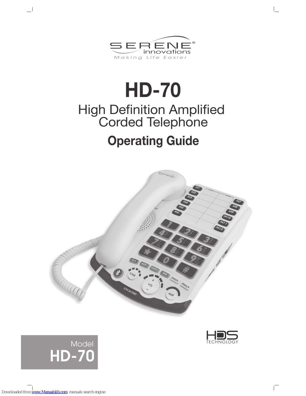 Serene HD-70 Operating Manual - ManualMachine.com
