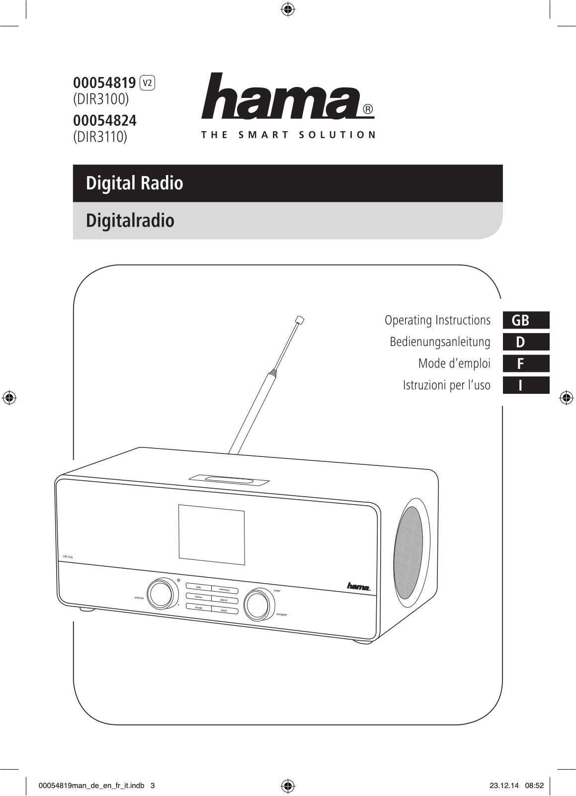 Hama 00054824 User manual