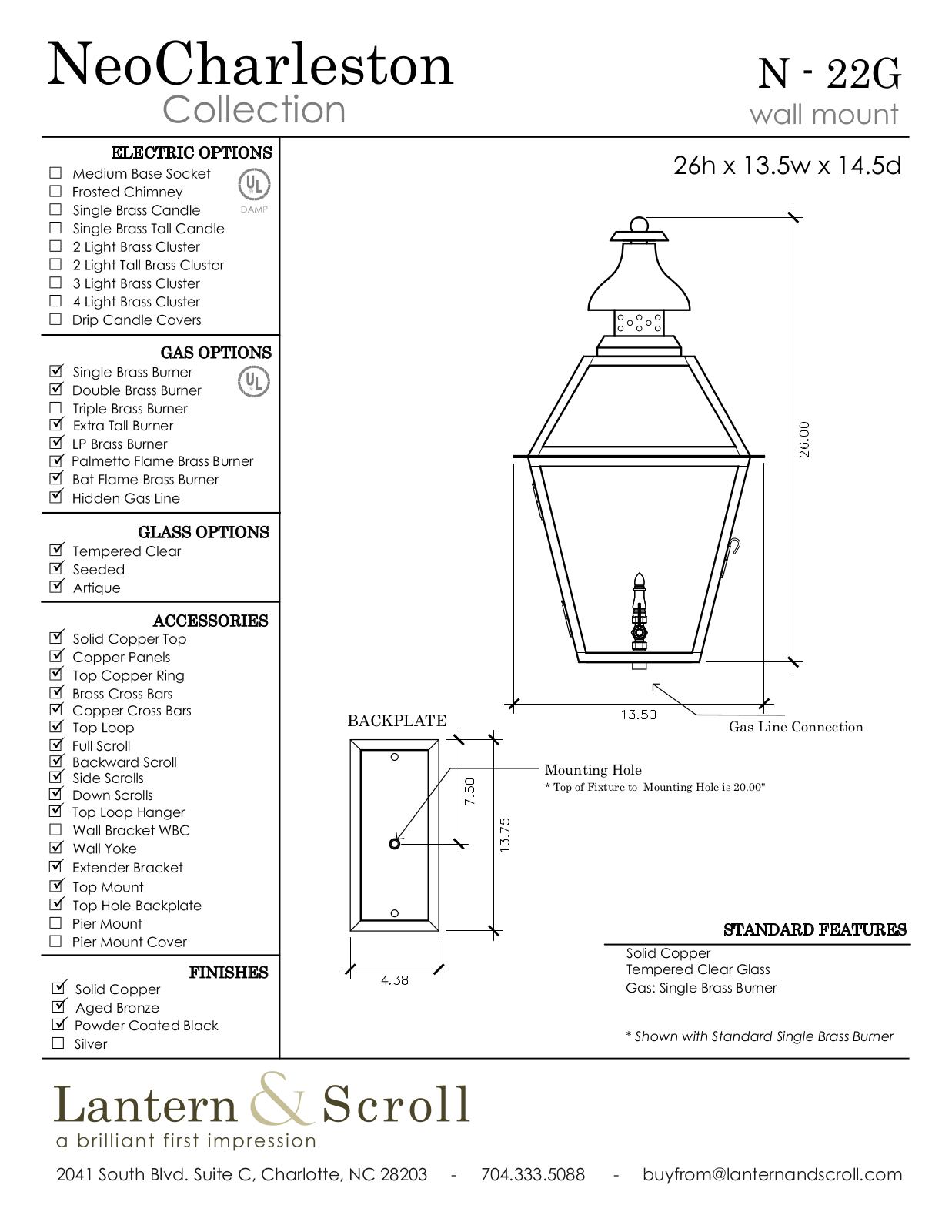 Lantern & Scroll LASC1050 Specifications - ManualMachine.com