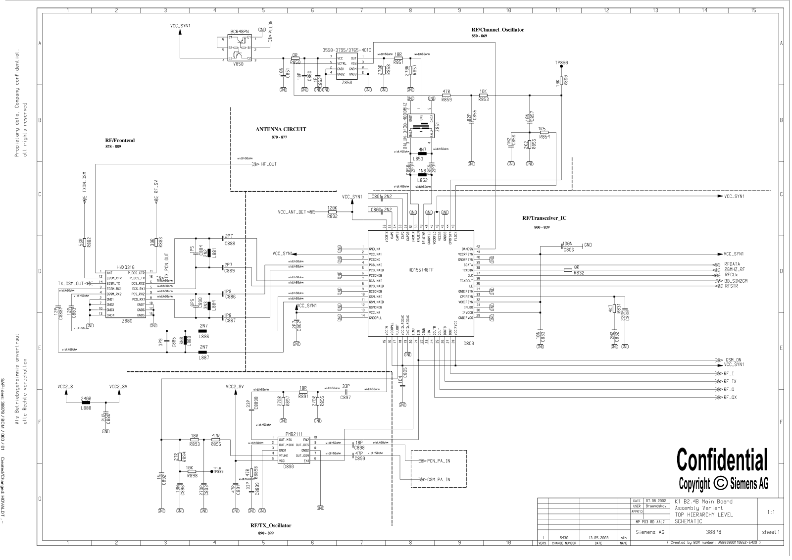 SIEMENS SX1 Schematics