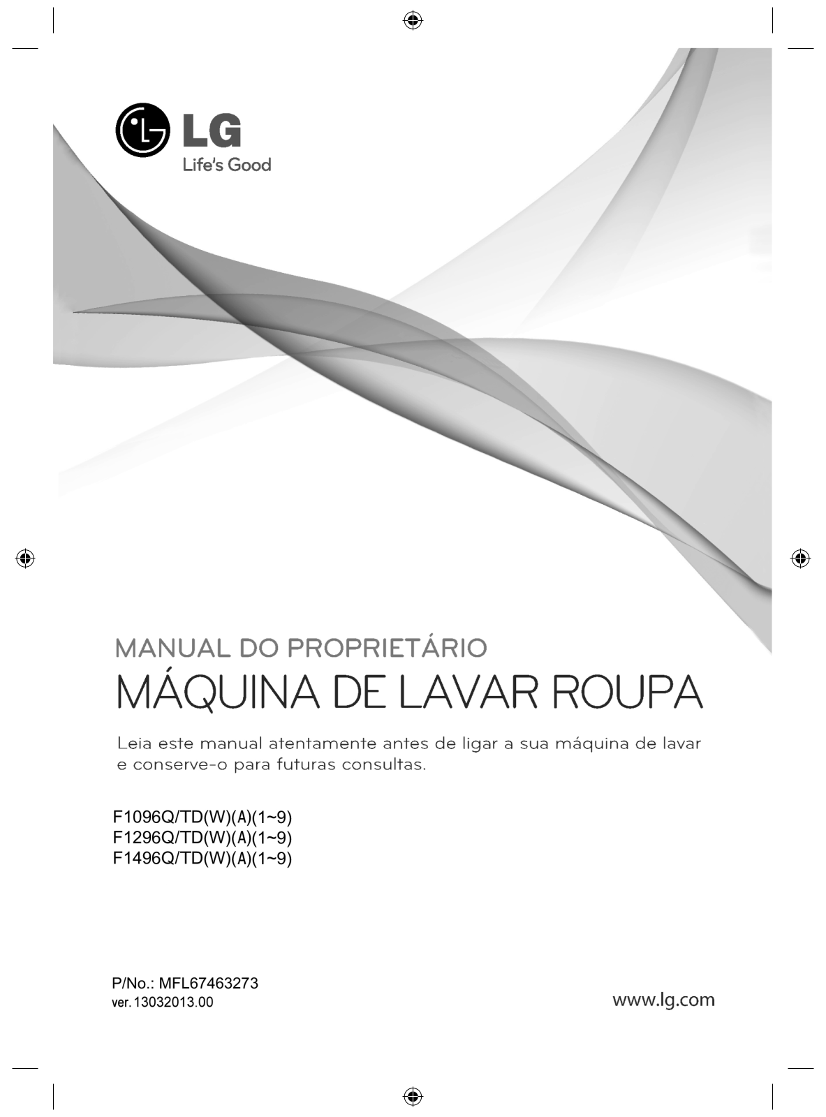 LG F1296TDWA3 User Manual