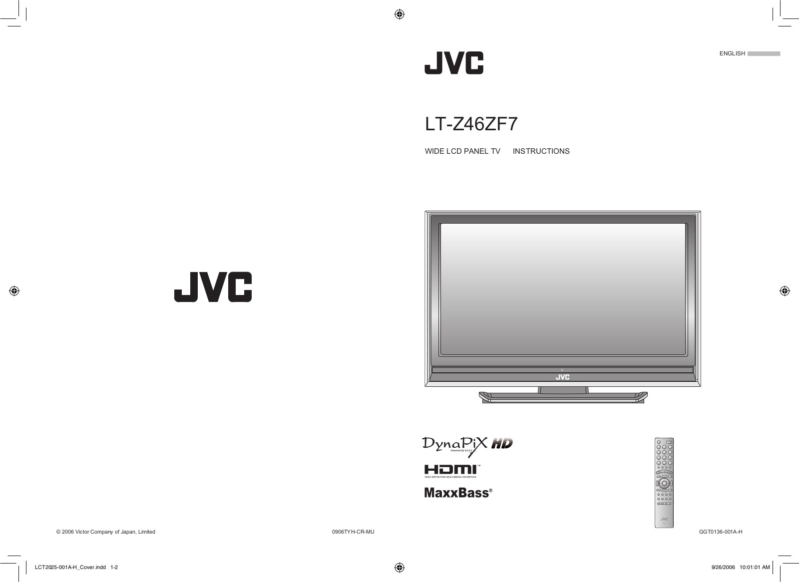 JVC LT-Z46ZF7 User Guide