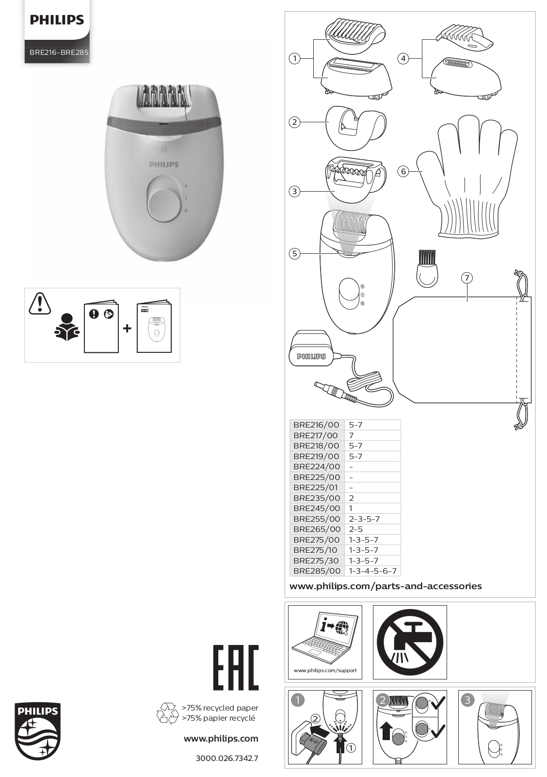 PHILIPS BRE216, BRE285 User guide - ManualMachine.com