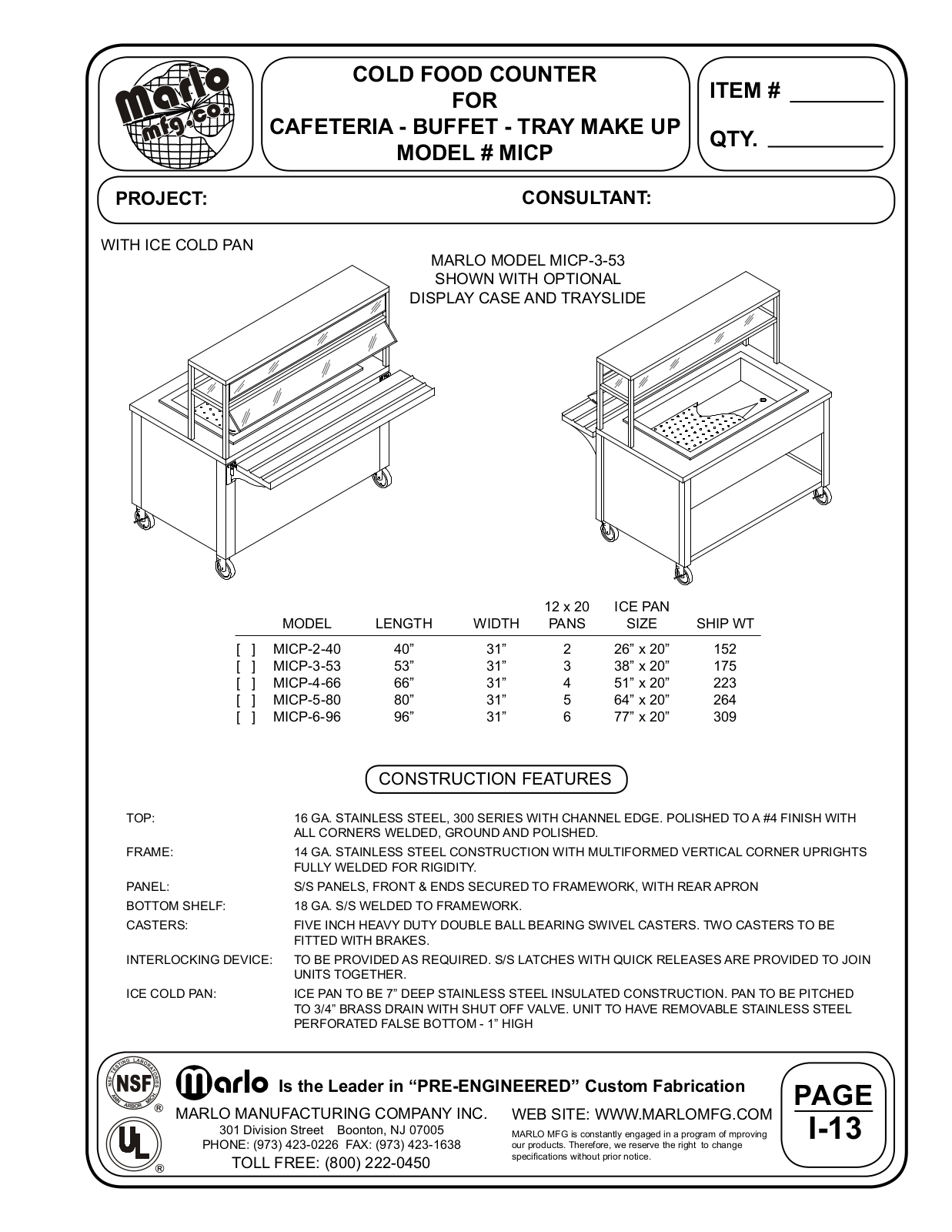 Marlo MICP-2-40 User Manual