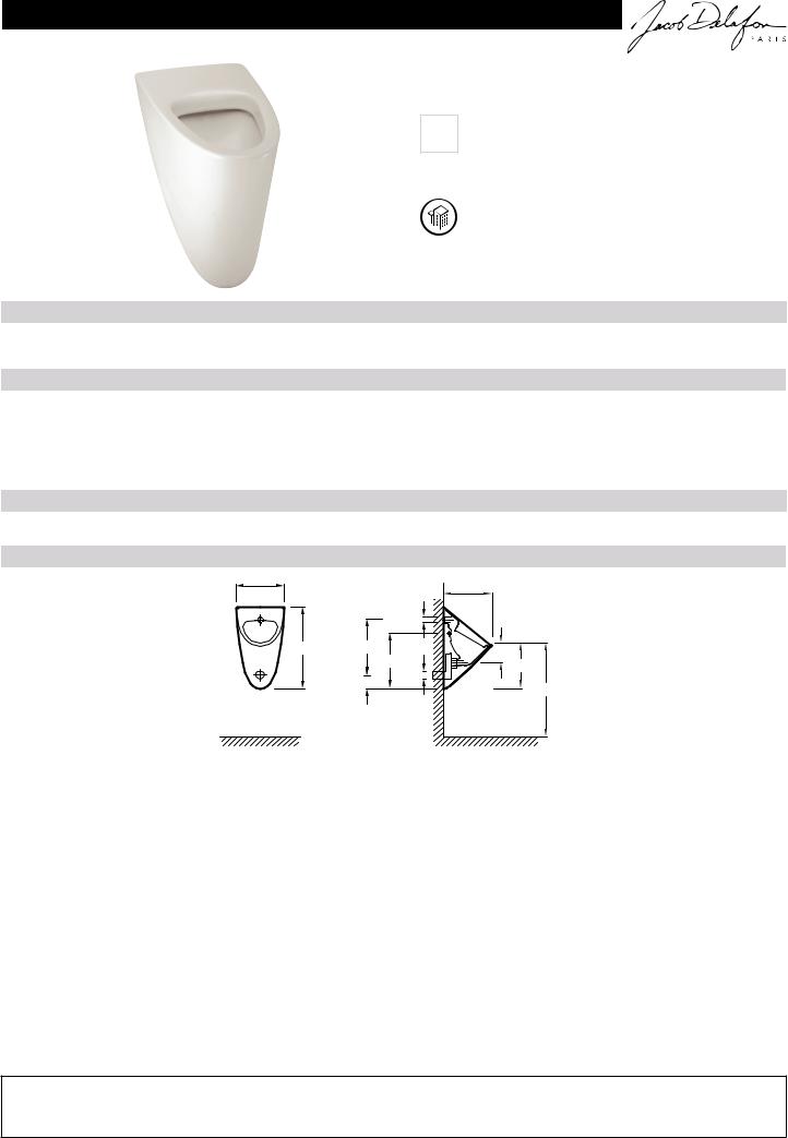 Jacob Delafon ODEON UP E1147-00 Datasheet