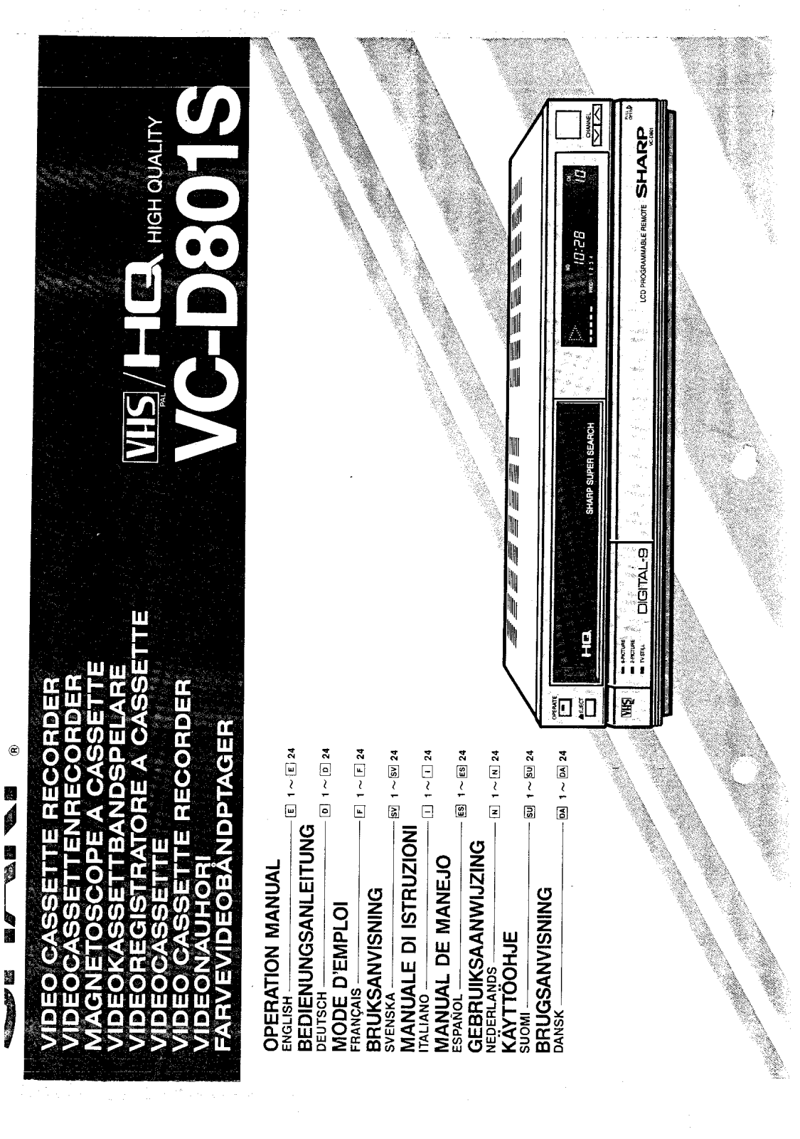 Sharp VC-D801S User Manual